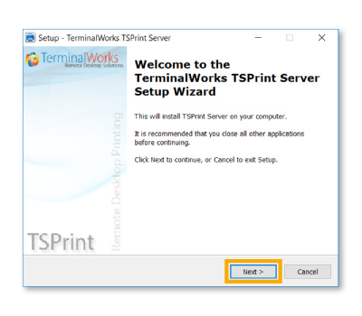 ขั้นตอนการดาวน์โหลดและติดตั้ง โปรแกรม TSPrint Client